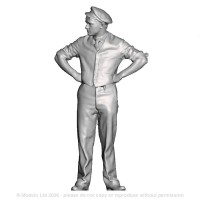 Porter with hands clasped behind his back Porter with hands clasped behind his back