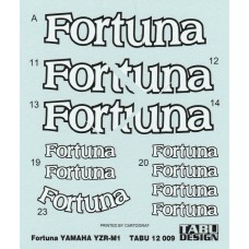 Tabu Design 1:12th scale Fortuna decals for the Yamaha YZR-M1