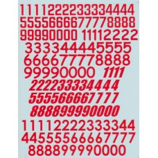 Race Number Decals 1:24th scale - Red