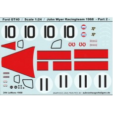 Ford GT40 1:24th scale 24h Le Mans 1968 John Wyer Racing Team