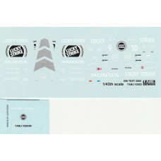 Tabu Design Decal set for the 1/43rd BAR 006 Winter Test 2005