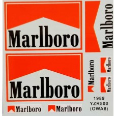 1:12th Yamaha 'Marlboro' decal sheet for the 1989 Yamaha YZR500