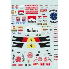 1:24th scale Michael Schumacher helmet and race suit decal - Ferrari