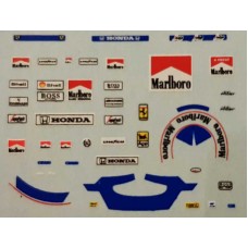 1:43rd scale Prost helmet and race suit decals Mclaren and Ferrari
