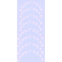 Goodyear Formula One White Tyre Wall Decals 1:20th Scale