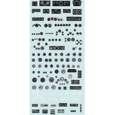 Instrument and Gauges waterslide decal sheet