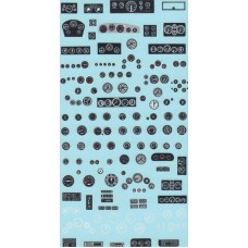 Instrument and Gauges waterslide decal sheet