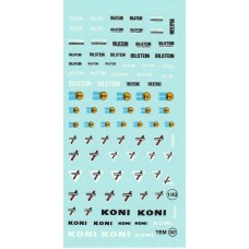 Bilstein and Koni Sponsor Decal Sheet