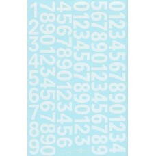 Race Number decals - 1:18th/1:24th scale - White