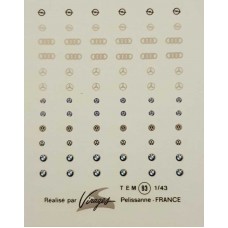 German Decal Sheet (Opel,Audi,Mercedes,VW, BMW) 