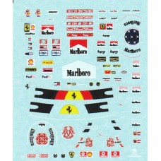 1/43rd scale Michael Schumacher Helmet and Race Suit Decals Ferrari 1996 - 2006